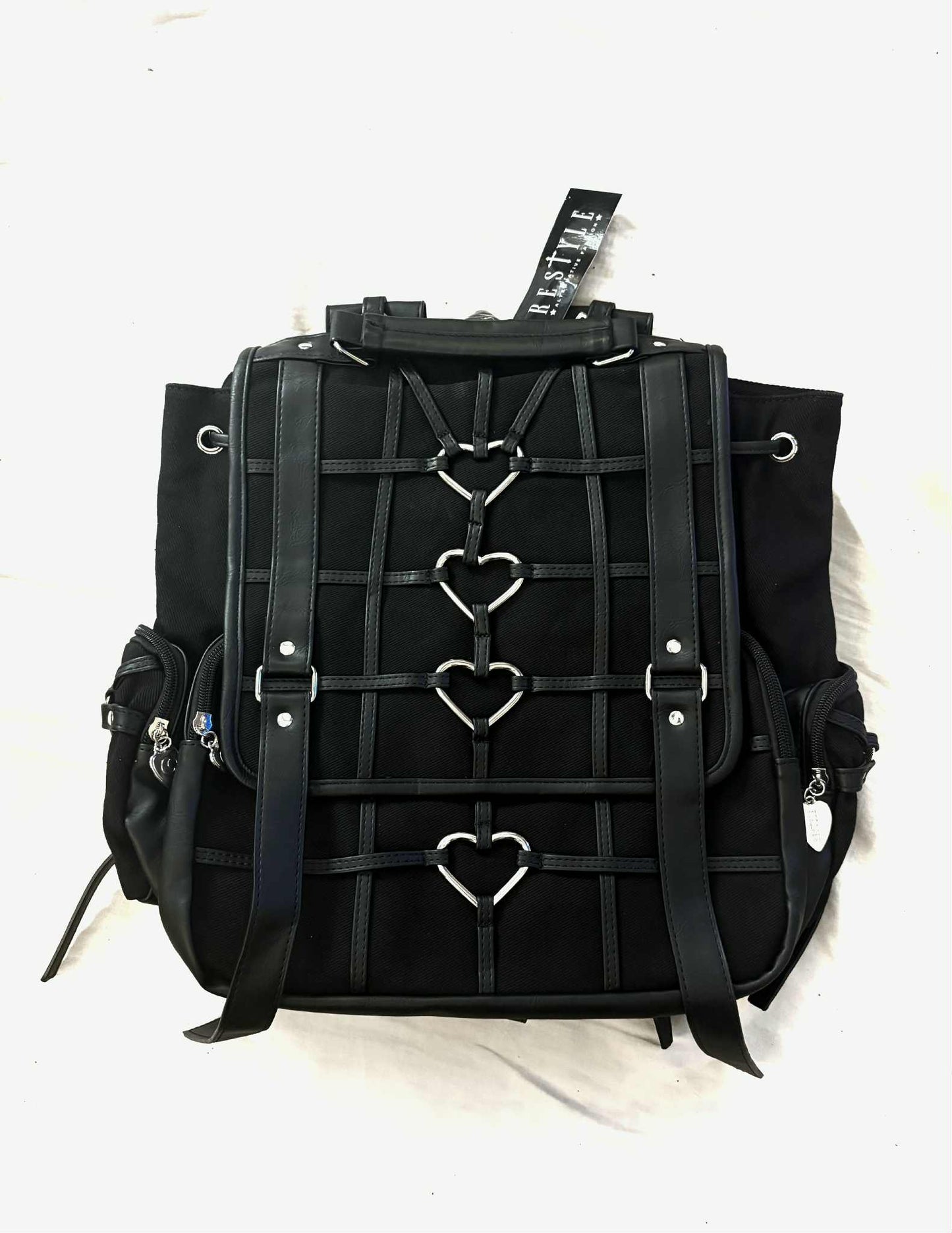 Czarny plecak kostka cosplay uczennica