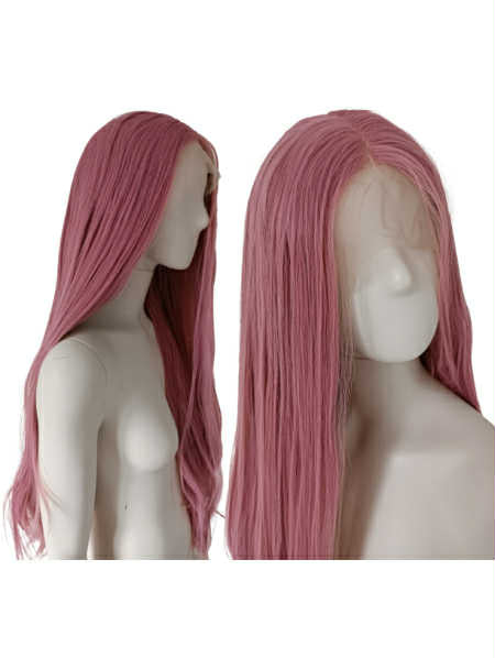 Peruka lace front różowa