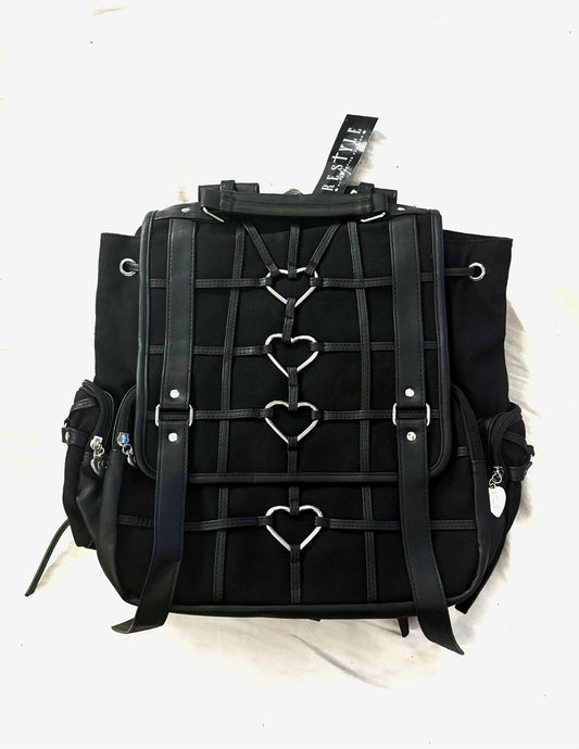 Czarny plecak kostka cosplay uczennica